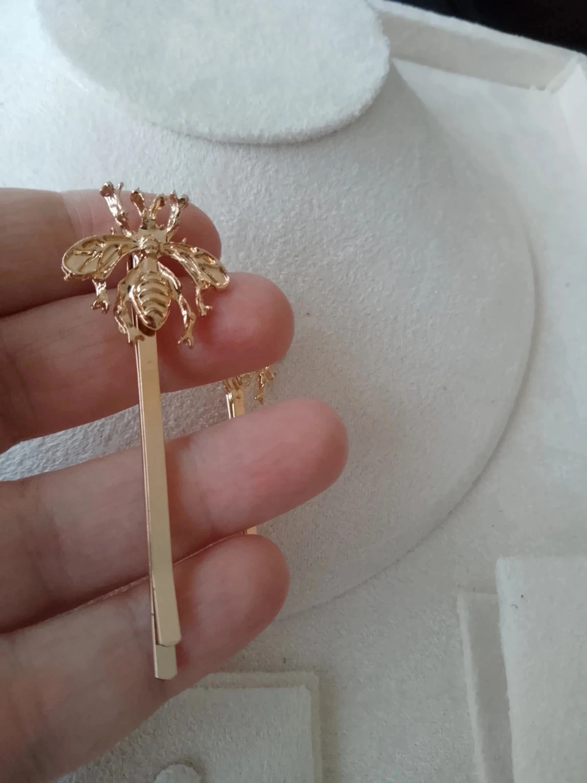 2 barrettes abeilles dorées – photo 2